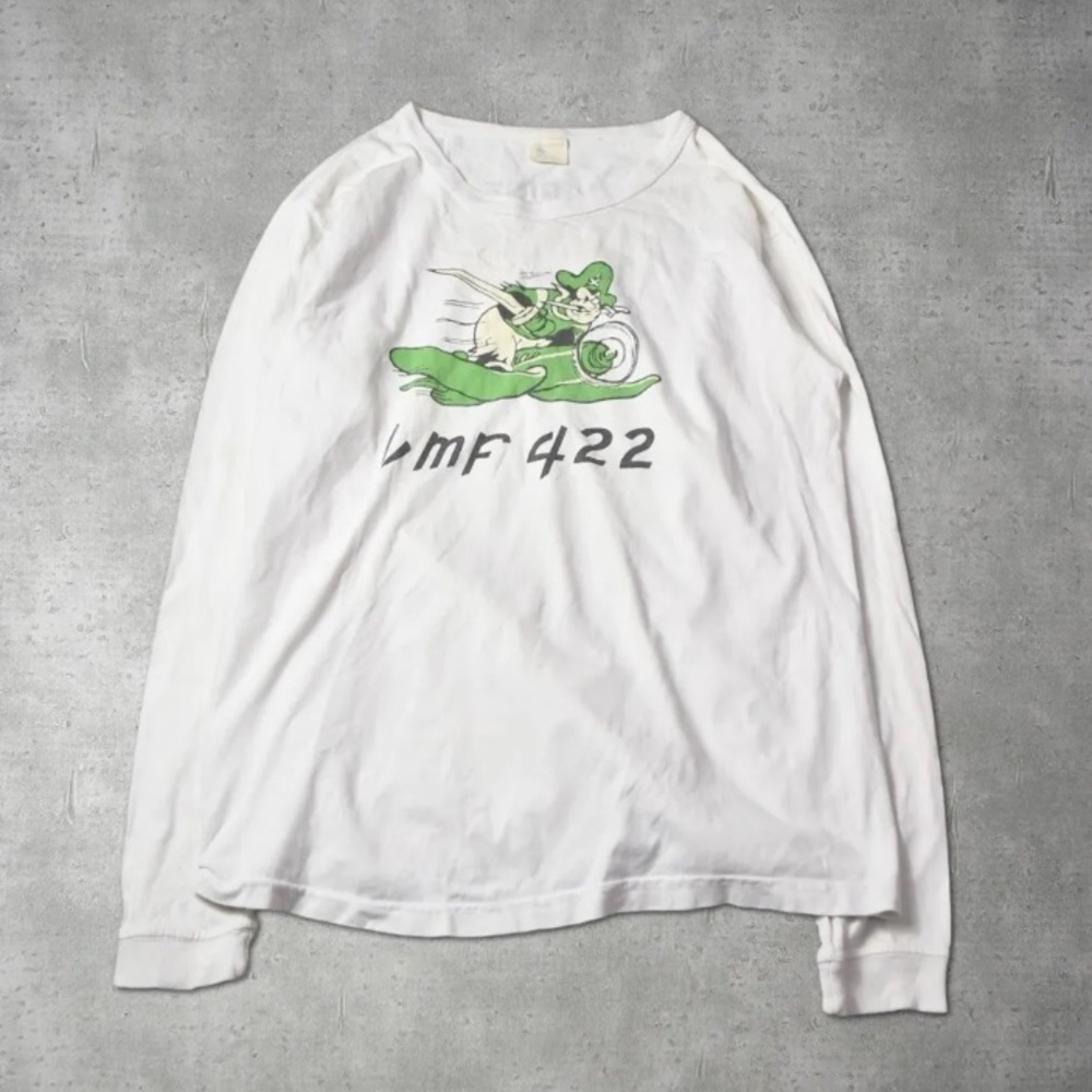 Buzz Rickson's old design print t-shirt long sleeve tee 29149 - 861 56, Size M
